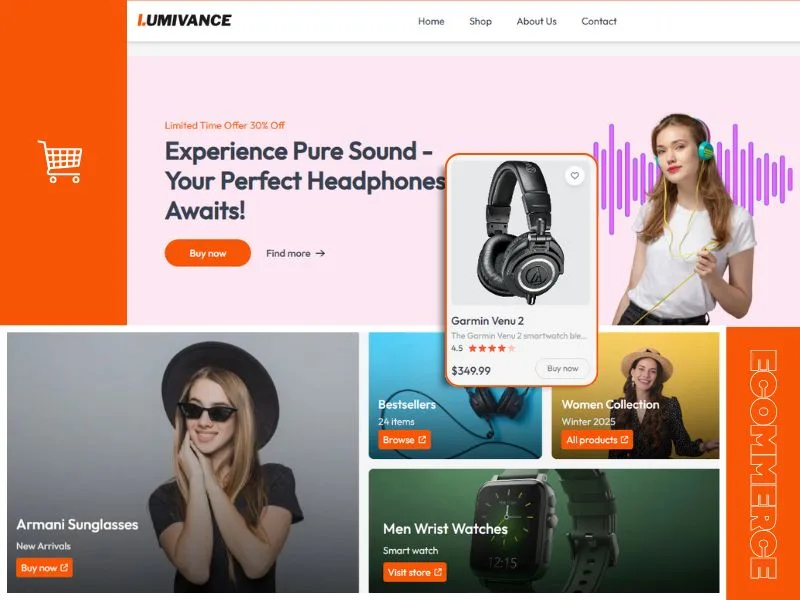 lumivance ecommerce screenshot